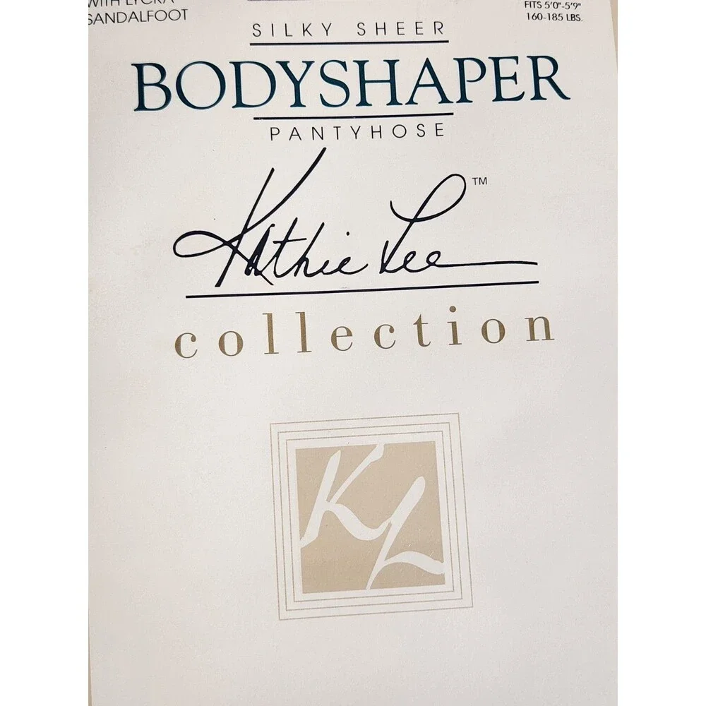 Kathie Lee BodyShaper Pantyhose Silky Sheer Plus Natural Control Top NOS Vintage